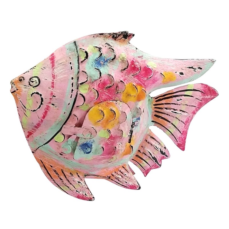 ORIGIN Home Decor Bougeoir Marin Poisson Rose | Figurine Poisson Orange - 21x27x8cm