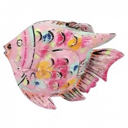 ORIGIN Home Decor Bougeoir Marin Poisson Rose | Figurine Poisson Orange - 15x17x6cm