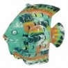 ORIGIN Home Decor Bougeoir Marin Poisson Vert | Figurine Poisson Vert - 19x21x7cm