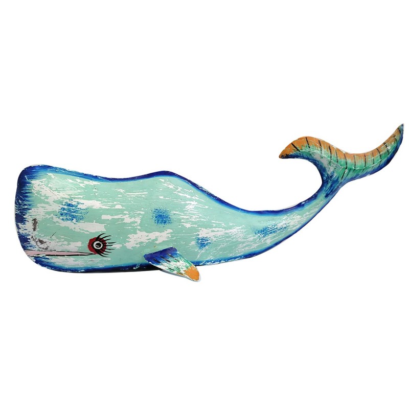 ORIGIN Home Decor Marin Baleine Poisson Vert Figure 11x35x8cm