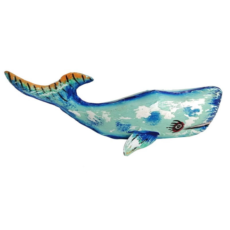 ORIGIN Home Decor Baleine Marin | Figurine Poisson Vert - 38x122x33cm