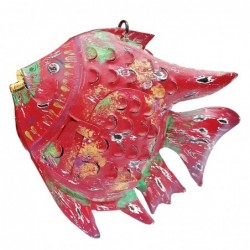 ORIGIN Home Decor Bougeoir Marin Poisson Rouge | Figurine Poisson Rouge - 21x27x8cm