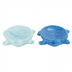 ORIGEN Home Decor Plateau 2U Bleu - Plateaux en Céramique pour Décoration - 6x15x18cm