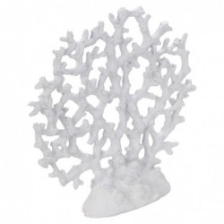 ORIGEN Home Decor Corail Marin Figurine Blanche 25x27x7cm - Décoration Intérieure et Extérieure