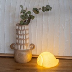 ORIGIN Home Decor Shell Lampes lumineuses | Figurine Marin Écru - 8x13x9cm