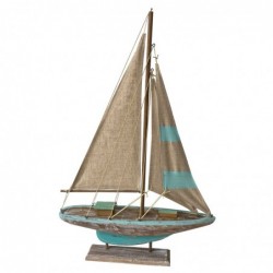 ORIGIN Home Decor Véhicules à voiliers | Modelage Bateau Bleu - 64x43x8cm