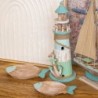 ORIGEN Home Decor Phare Marin Bleu - Figurine Décorative pour Intérieur et Extérieur - Cadeau Original pour Décorer