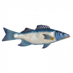 ORIGEN  ornement mural en forme de poisson nacré, décoration d'intérieur, Appliques en métal gris, 16x45x2cm