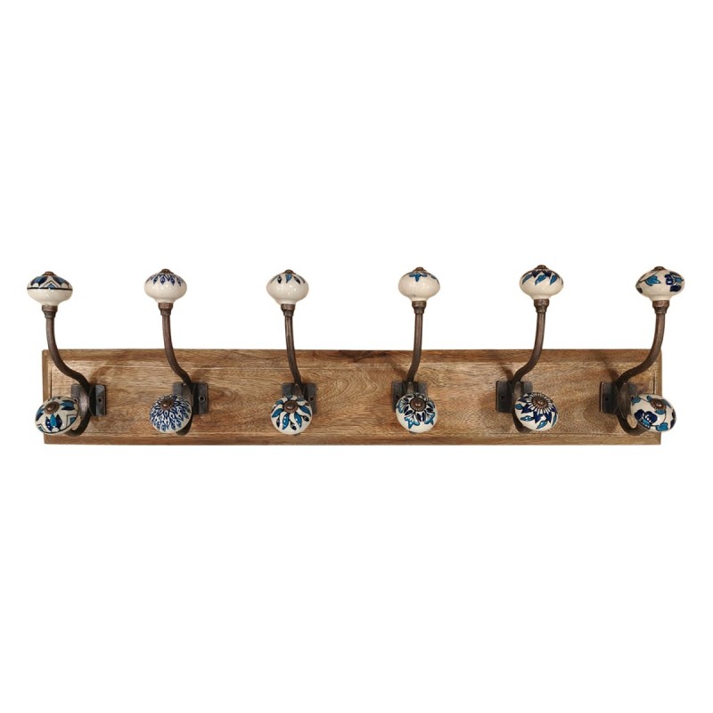 ORIGIN Home Decor Hanger 6 Boutons Porte-manteaux | Marron - 20x70x11cm