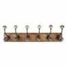 ORIGIN Home Decor Hanger 6 Boutons Porte-manteaux | Marron - 20x70x11cm