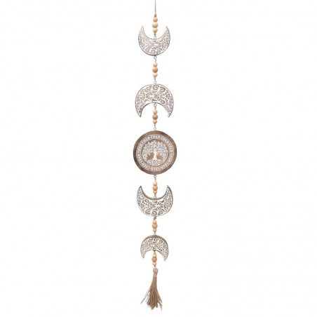 ORIGIN Home Decor Pendentifs Lune Mobile | Blanc - 113x16x2cm