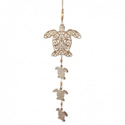 ORIGEN Home Decor Mobile Tortue Suspendue Beige 77x21x2cm - Design Unique et Polyvalent