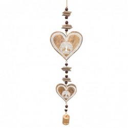 ORIGEN Home Decor Pendentifs Coeur Mobile Beige 75x17x4cm - Design Unique et Polyvalent