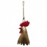 ORIGEN Home Decor Cloche Coq Pendentifs Marron 45x14x8cm