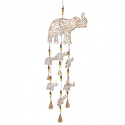 ORIGEN Home Decor Pendentifs Éléphant Mobile Marron 92x24x4cm