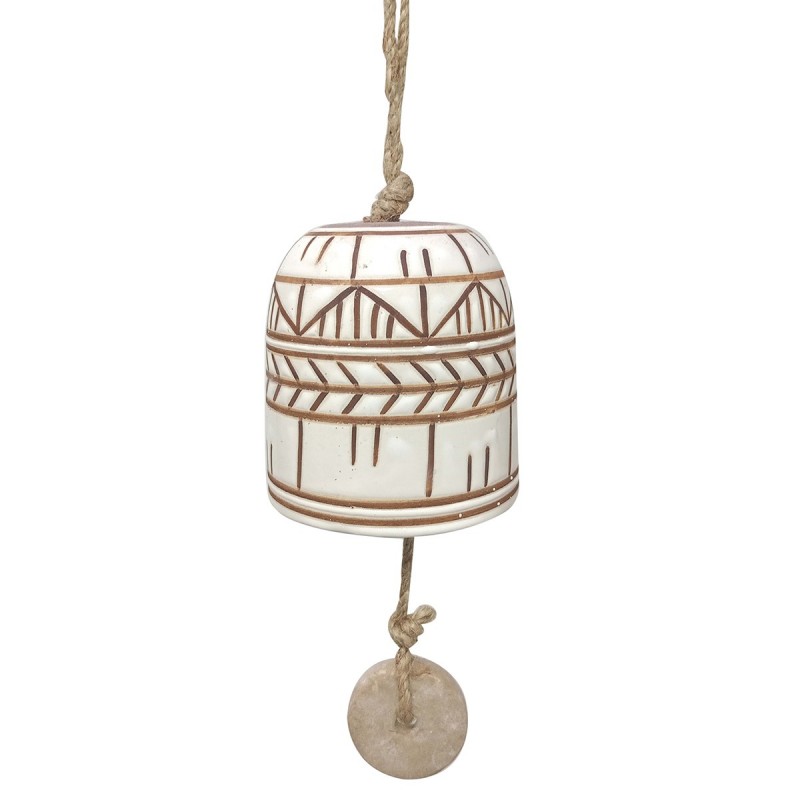 ORIGIN Cloche suspendue pour décoration d'intérieur | Ovale Écru - 29x9x9cm