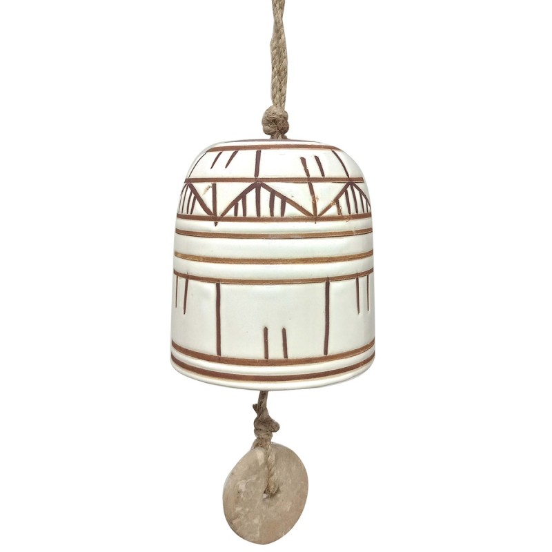 ORIGIN Cloche suspendue pour décoration d'intérieur | Ovale Blanc - 29x9x9cm