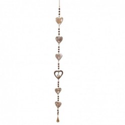 ORIGEN Home Decor Pendentifs Coeur Mobile Marron - Design Unique et Polyvalent - 140x11x4cm