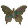 ORIGEN Home Decor Papillon en Bois Marron - Figurine Papillon 12x15x3cm