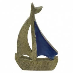 ORIGEN Home Decor Bateau en Bois Marin 18x12x3cm Marron - Figurine de Modélisation de Bateau