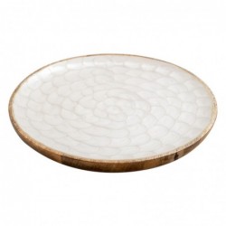 ORIGIN Home Decor Grandes boîtes et plateaux | Assiette Ovale Blanche - 3x28x28cm