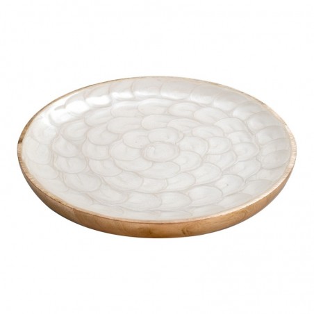 ORIGIN Home Decor Petites boîtes et plateaux | Assiette Ronde Blanche - 3x23x23cm