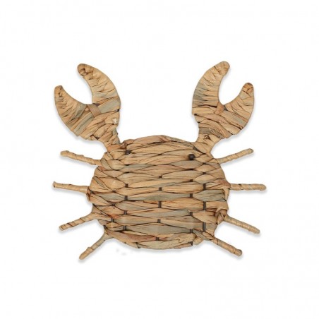 ORIGIN Home Decor Décoration murale en forme de crabe | Ornement Mural de Jardin Marron - 28x32x2cm