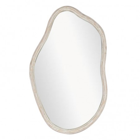 ORIGEN Home Decor Miroir Asymétrique Vintage en Bois Rustique - 95x58x4cm