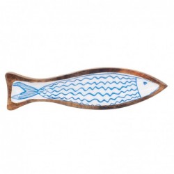 ORIGIN Home Decor Boîtes et plateaux à poisson | Plateau de Décoration Bleu - 3x30x8cm