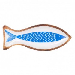 ORIGIN Home Decor Boîtes et plateaux à poisson | Plateau de Décoration Bleu - 3x35x14cm