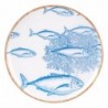 ORIGIN Home Decor Petites boîtes et plateaux pour assiettes à poisson | Assiette Ronde Bleue - 2x16x16cm