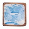 ORIGIN Home Decor Boîtes et plateaux carrés pour assiettes à poisson | Assiette Carrée Bleue - 3x10x10cm