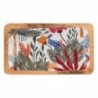 ORIGIN Home Decor Boîtes et plateaux à feuilles moyennes | Plateau Marron Rectangulaire - 3x25x15cm