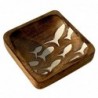 ORIGIN Home Decor Boîtes et plateaux pour petits poissons | Plateau Carré Marron - 3x11x10cm