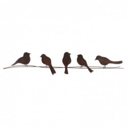 ORIGEN  décoration murale avec oiseaux, appliques en métal noir, 19x96x1cm