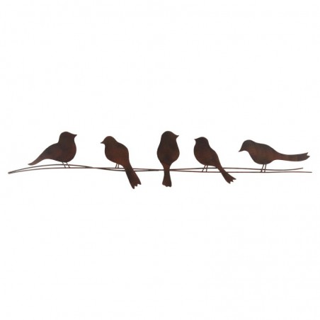 ORIGEN  décoration murale avec oiseaux, appliques en métal noir, 19x96x1cm