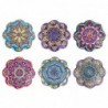 ORIGEN Home Decor Mandala Magnétique 6U Rond Gris Magnétique 1x4x4cm