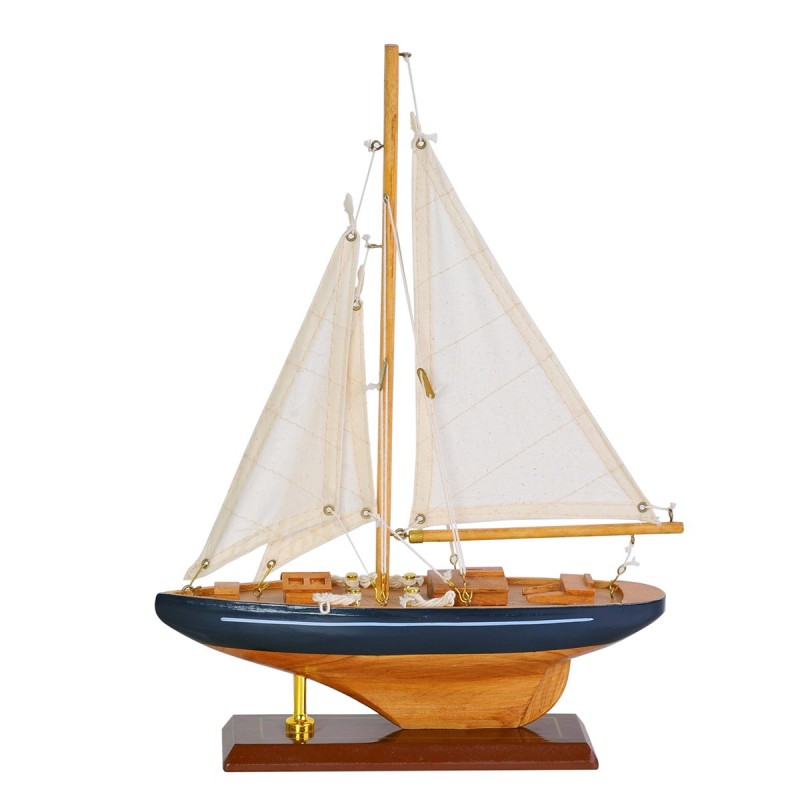 ORIGIN Home Decor Bateau Voilier Véhicules | Modelage Bateau Blanc - 35x25x6cm