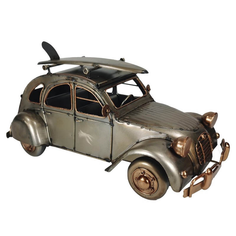 ORIGEN Home Decor Voiture Métal Véhicules Vintage Gris - Figurine Décorative 17x31x15cm