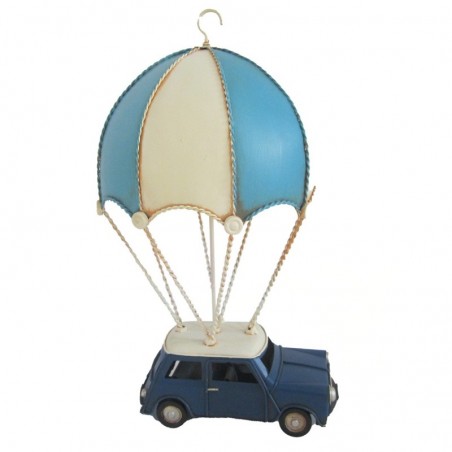 ORIGEN Home Decor Voiture Parachute Véhicules Vintage Bleu - 31x18x17cm