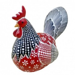 ORIGIN Home Decor Figurine Coq Poule Rouge - 14x18x10cm