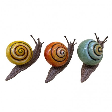 ORIGEN Home Decor Escargot 3U Figurine Bleue - 8x15x7cm pour la Décoration de la Maison