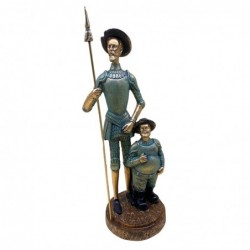 ORIGIN Home Decor Don Quichotte et Sancho Divers | Figurine Personne Grise - 36x15x12cm