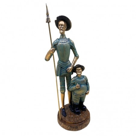 ORIGIN Home Decor Don Quichotte et Sancho Divers | Figurine Personne Grise - 36x15x12cm