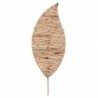 ORIGIN Home Decor Ornement mural Feuille à carreaux | Ornement Mural de Jardin Marron - 67x22x1cm