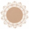 ORIGEN Home Decor Miroir rond tournesol vintage | Blanc 90x90x2cm