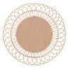 ORIGEN Home Decor Miroir Circulaire Rond - Blanc Vintage - 90x90x2cm