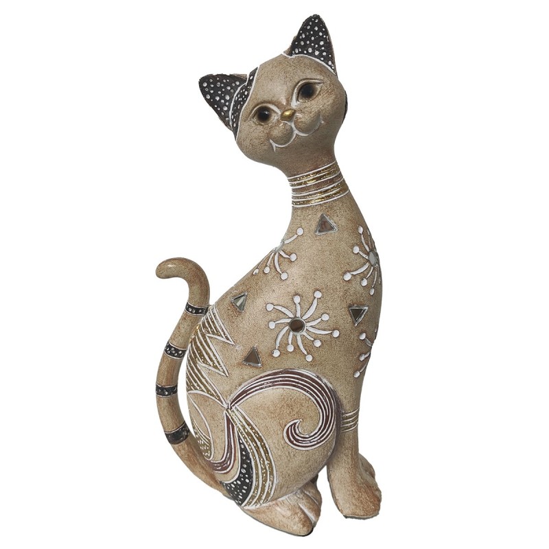 ORIGINE Home Decor Chat Animaux | Figurine Chat Gris - 23x12x6cm