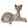 ORIGINE Home Decor Chat Animaux | Figurine Chat Gris - 15x24x11cm