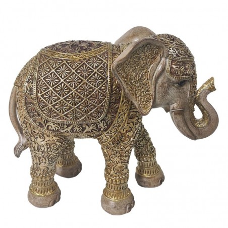 ORIGEN Home Decor Éléphant Africains et Éléphants Figurine d'Éléphant Gris 19x22x9cm